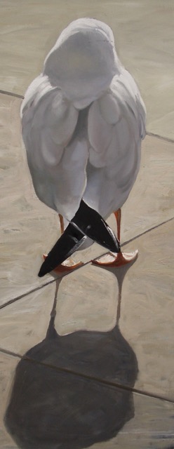 Seagull oil/canvas 150 x 60 cm