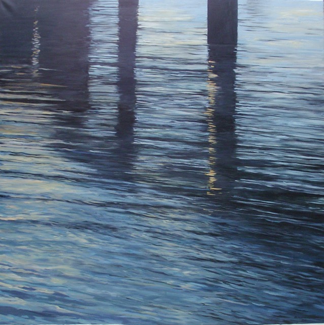 Pier oil/canvas 150 x 150 cm