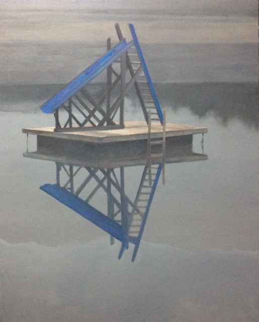 Pontoon oil/canvas 76 x 98 mcm